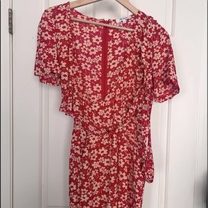 Madewell Wrap Short Sleeve Romper